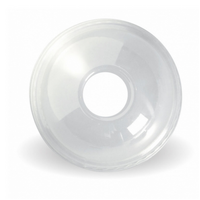 BioPak 300-700ml CLEAR Dome Cold Cup LID 22mm Hole x1000