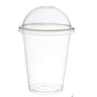 Smoothie 100 Cups and 100 Lids (24oz PET)-Clear Plastic Domed Lid-Disposable