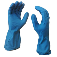Silverlined Rubber Glove - Blue Medium x 12