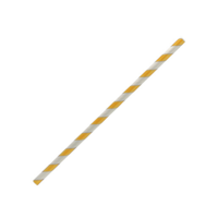 Paper Straw Regular - YELLOW STRIPE 2500pc/ctn