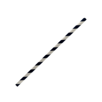 Paper Straw Regular - BLACK STRIPE 2500pc/ctn