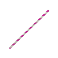 Paper Straw Regular - PINK STRIPE x 500