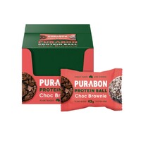 PURABON Choc Brownie Protein Balls 12 x 43g