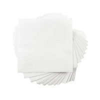 WHITE Cocktail Culinaire 2 ply Quarter Fold Napkin