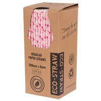 Eco-Straw Paper Regular Flamingo x250