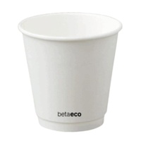 BetaEco White 8oz 90mm Double Wall Cup x 500