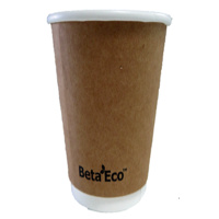 16oz BROWN BetaEco Double Wall Cups x 500