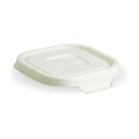 BioPak White Lid to suit BioCane Takeaway Base 280-630ml x 600