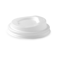 BioPak 4oz PLA Opaque (62mm) BioCup Lid x 1000