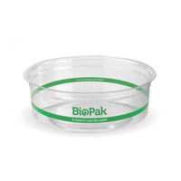 BioPak Clear Green Stripe 240ml BioBowl x 100