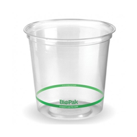 BioPak Clear Green Stripe 700ml BioBowl x 500