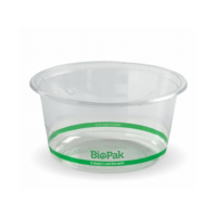 BioPak Clear Green Stripe 700ml Wide BioBowl x 600