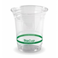 BioPak CLEAR 420ml Green Strip BioCup Cold Cup x1000