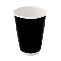 12oz Black Double Wall Paper cups x 500