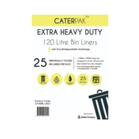 CaterPak Heavy Duty Bin Liners 120L x 25