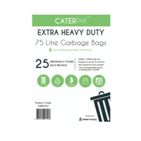 Caterpak 75L Heavy Duty Garbage Bags  x 25