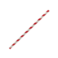 Paper Straw Regular - RED STRIPE x 500