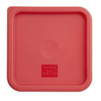 Cambro Red Lid To Fit Square Food Storage Container 