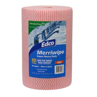 Edco TUF Calypso Red Food Service Wipes Roll