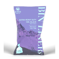 120Ltr Heavy Duty Black Bin Liners x 25