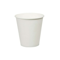 White 8oz (80mm) PE Single Wall Cup x 100