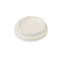 White 80mm PS Travel Lid for Coffee Cup x 1000