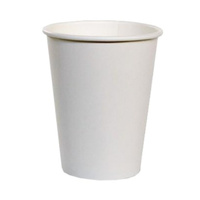White 12oz (90mm) PE Single Wall Cup x 1000