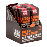 Emma & Toms Fruit & Nut Bar Cacao & Orange 35g x 12
