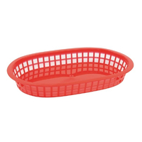 Olympia Oval Red Food Basket (6 pack)