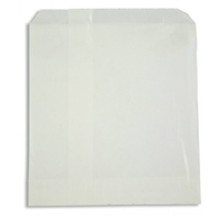 White Glassine 1/2 Square Grease Resistant Bag x 1000