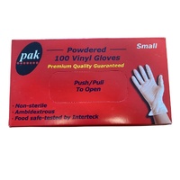Vinyl Gloves Clear POWDERED Small x 100