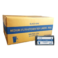 Medium Black 27ltr  Kitchen Tidy Roll 1000CTN