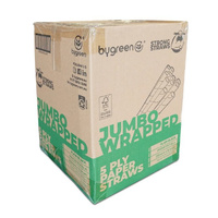 Jumbo Strong 5ply Black Paper Wrapped Straw x 1000