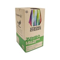 Eco-Straw 5ply Strong Paper Jumbo Straw Mix Colours x 220