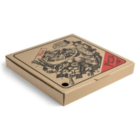Printed Pizza Box Brown 13 Inch x 100