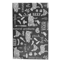 Greaseproof Paper "Fresh Black Print" 200 x 300mm (200 sheets)