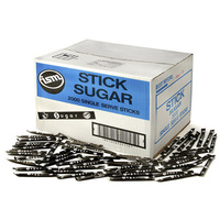 Cafe`Style White Sugar "Black" Stick 3g X Box 2000
